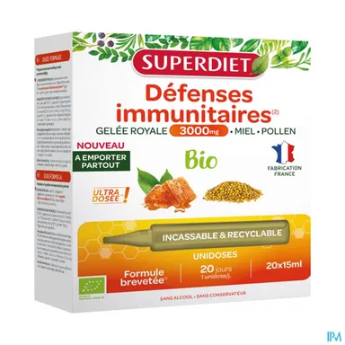 SuperDiet Défenses Immunitaires Bio 20x15ml