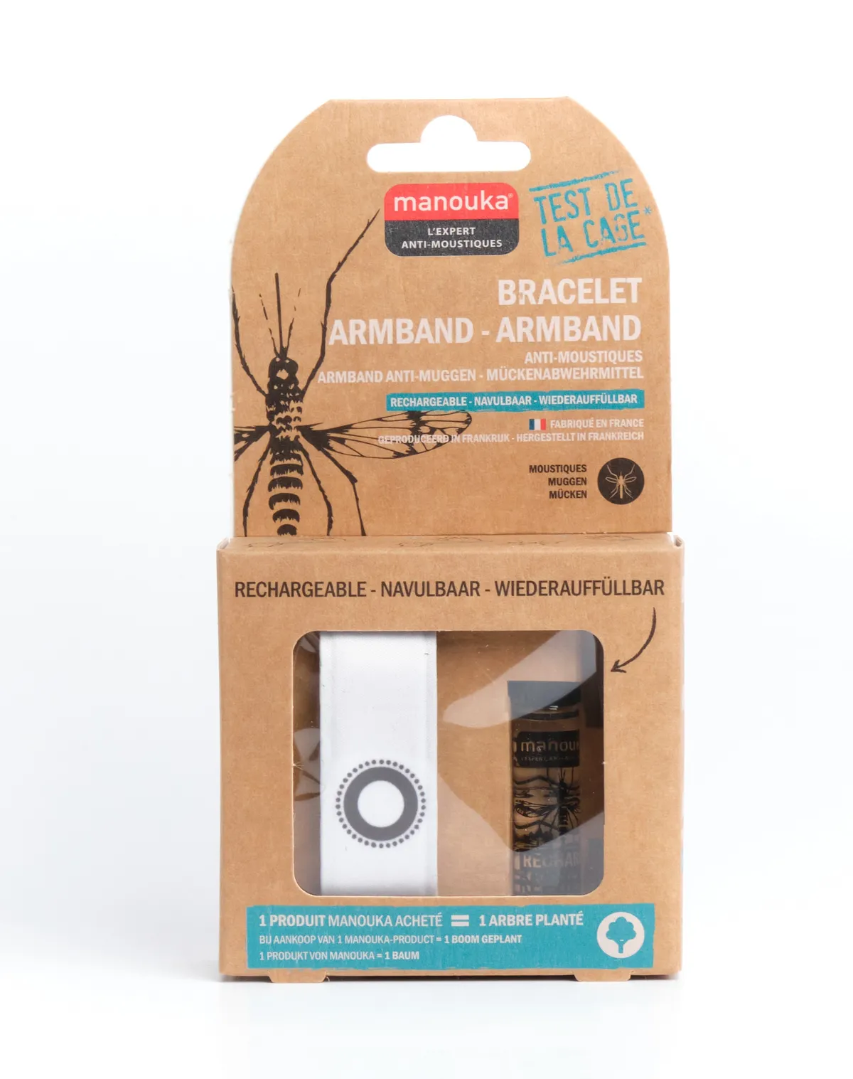 Manouka Bracelet Anti-Moustiques Uni Blanc