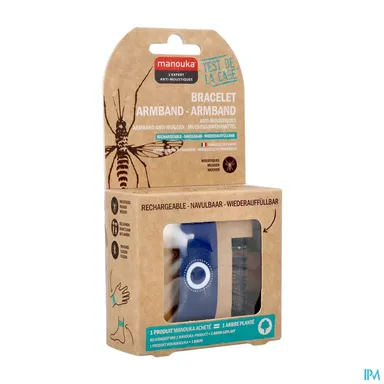 Manouka Bracelet Anti-Moustiques Uni Bleu Marine