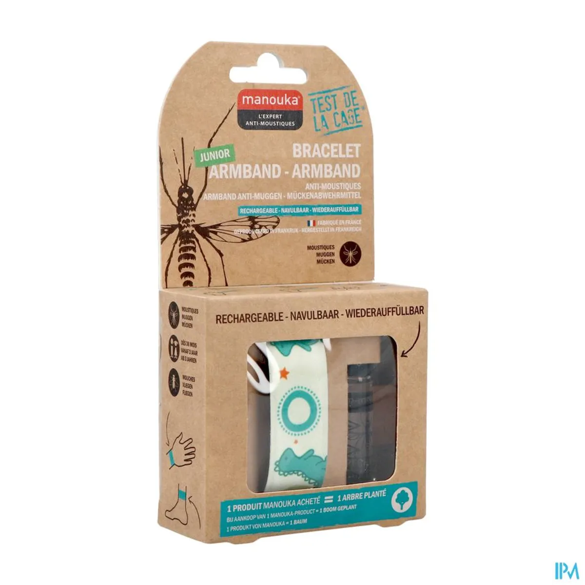 Manouka Bracelet Anti-Moustiques Kids Dinosaure