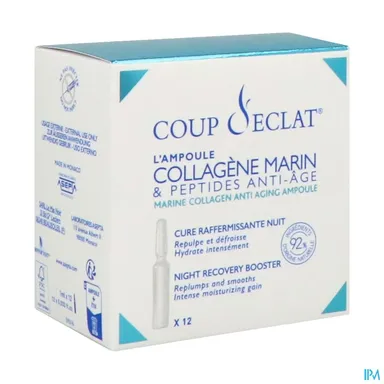 Coup d'Eclat Zeecollageen en Peptiden Nacht 12 Ampullen