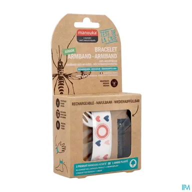 Manouka Bracelet Anti-Moustiques Kids Cœur
