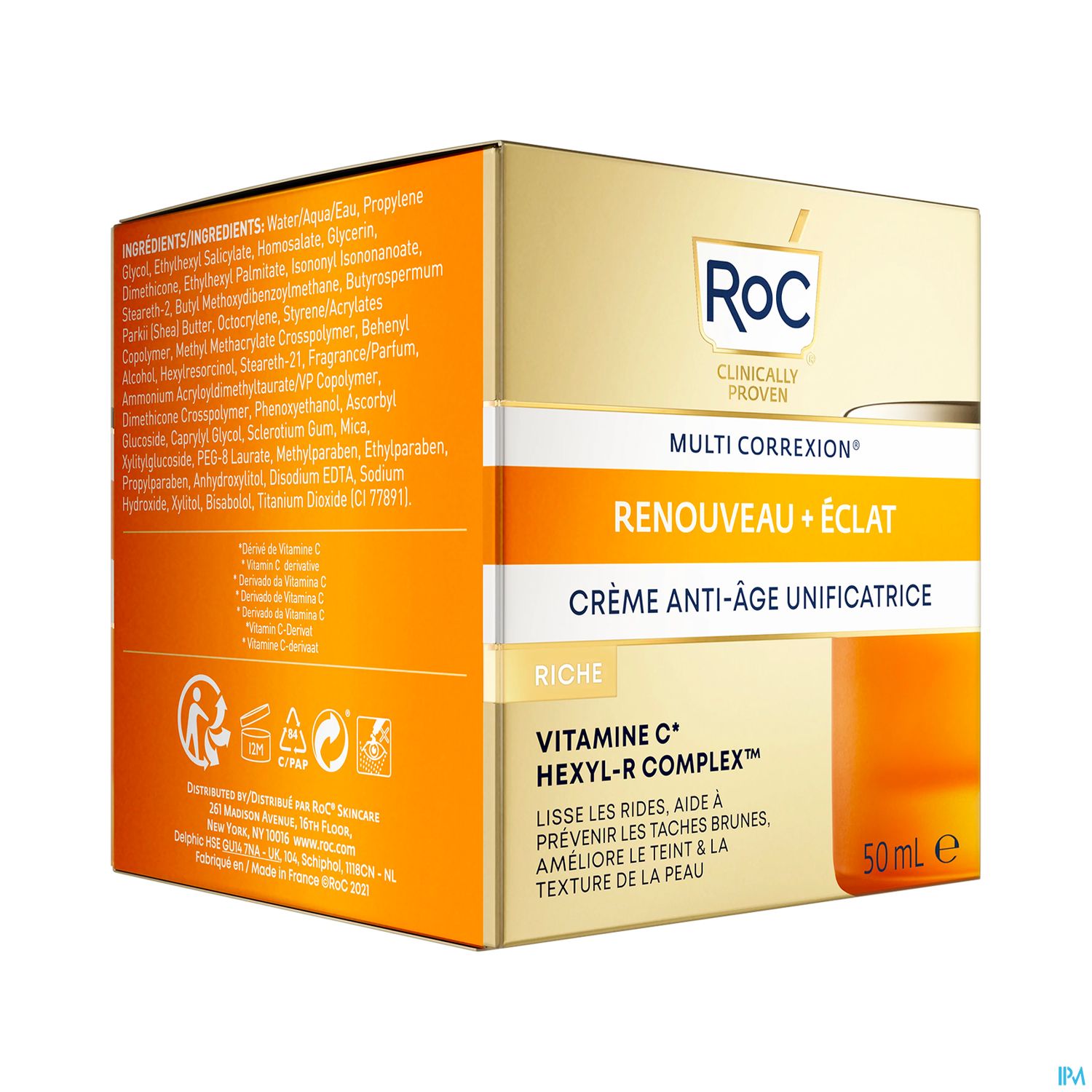 Produit Roc Roc Multi Correxion Renouveau + Eclat Crème Anti-âge Riche 50ml ...
