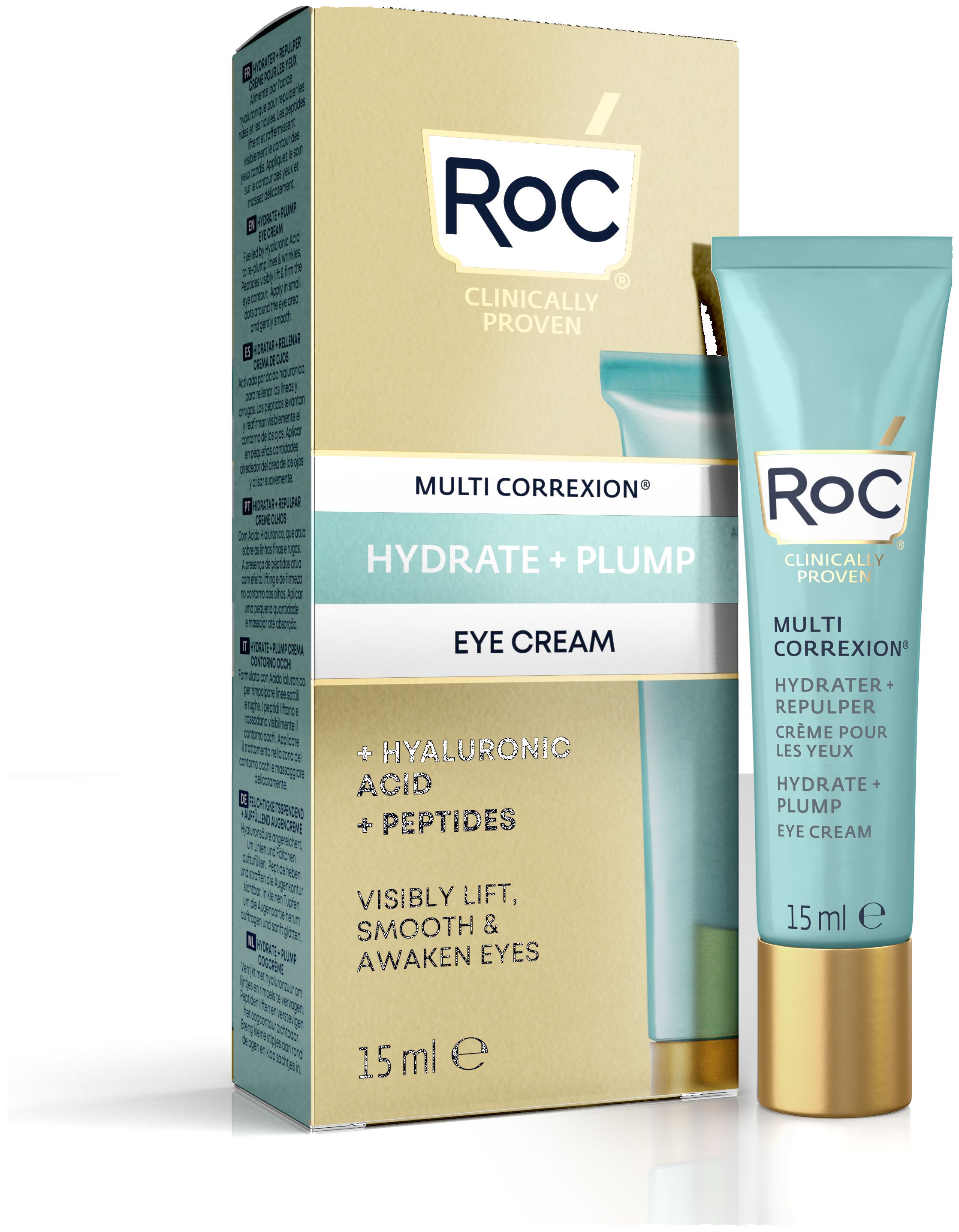 Roc Multi Correxion Hydraterende + Opvullende Oogcrème 15 Ml