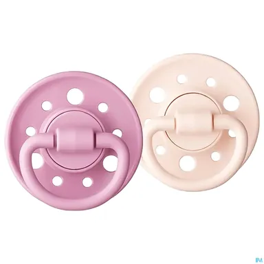 Dodie Sucettes Rondes Caoutchouc Naturel 0-6M Rose