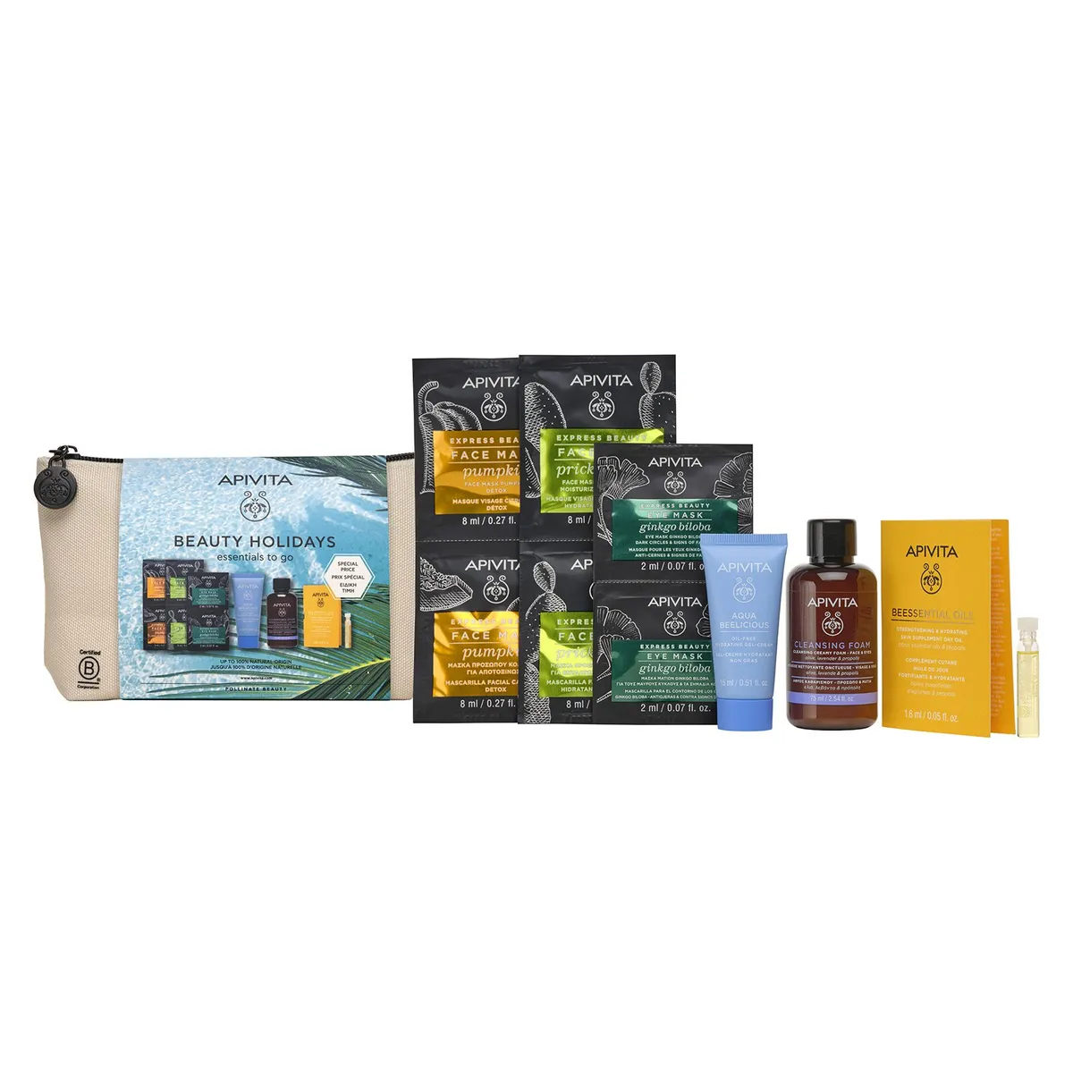 Apivita Beauty Holidays Travel Kit 6 producten