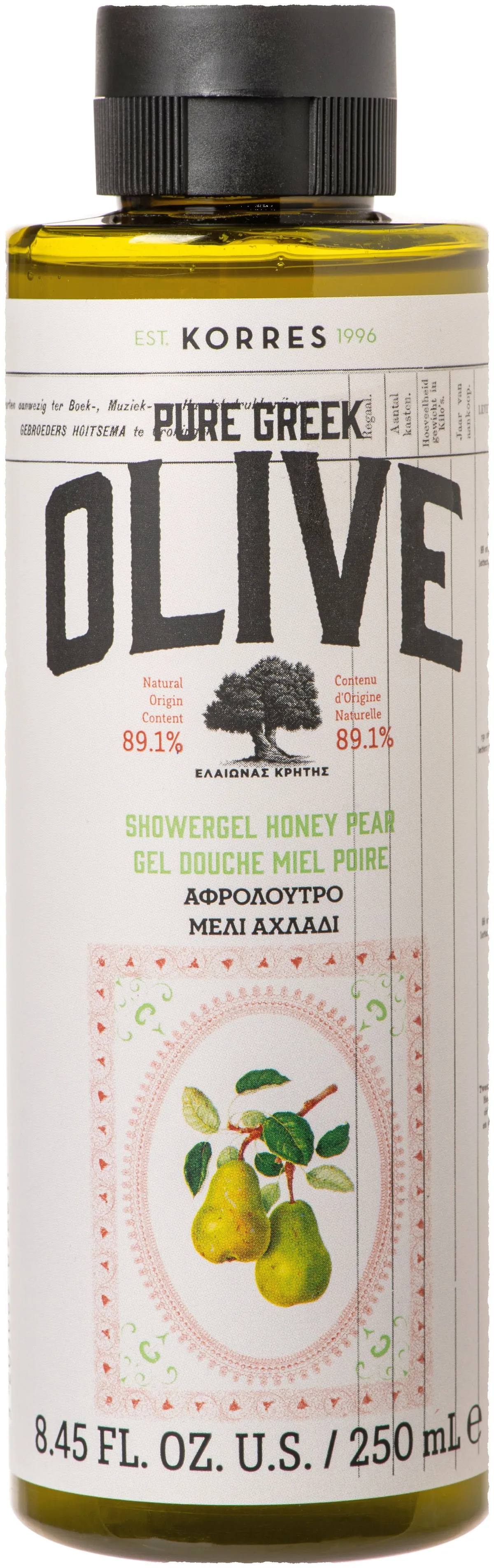 Korres Gel Douche Olive Poire Miel 250ml