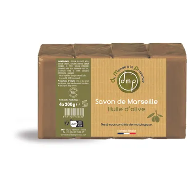 Du Monde à la Provence Savon Marseille Huile d'Olive 4x200gr