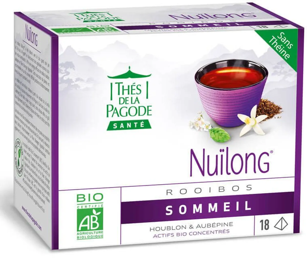 Thés de La Pagode Nuilong Bio 18 Zakjes