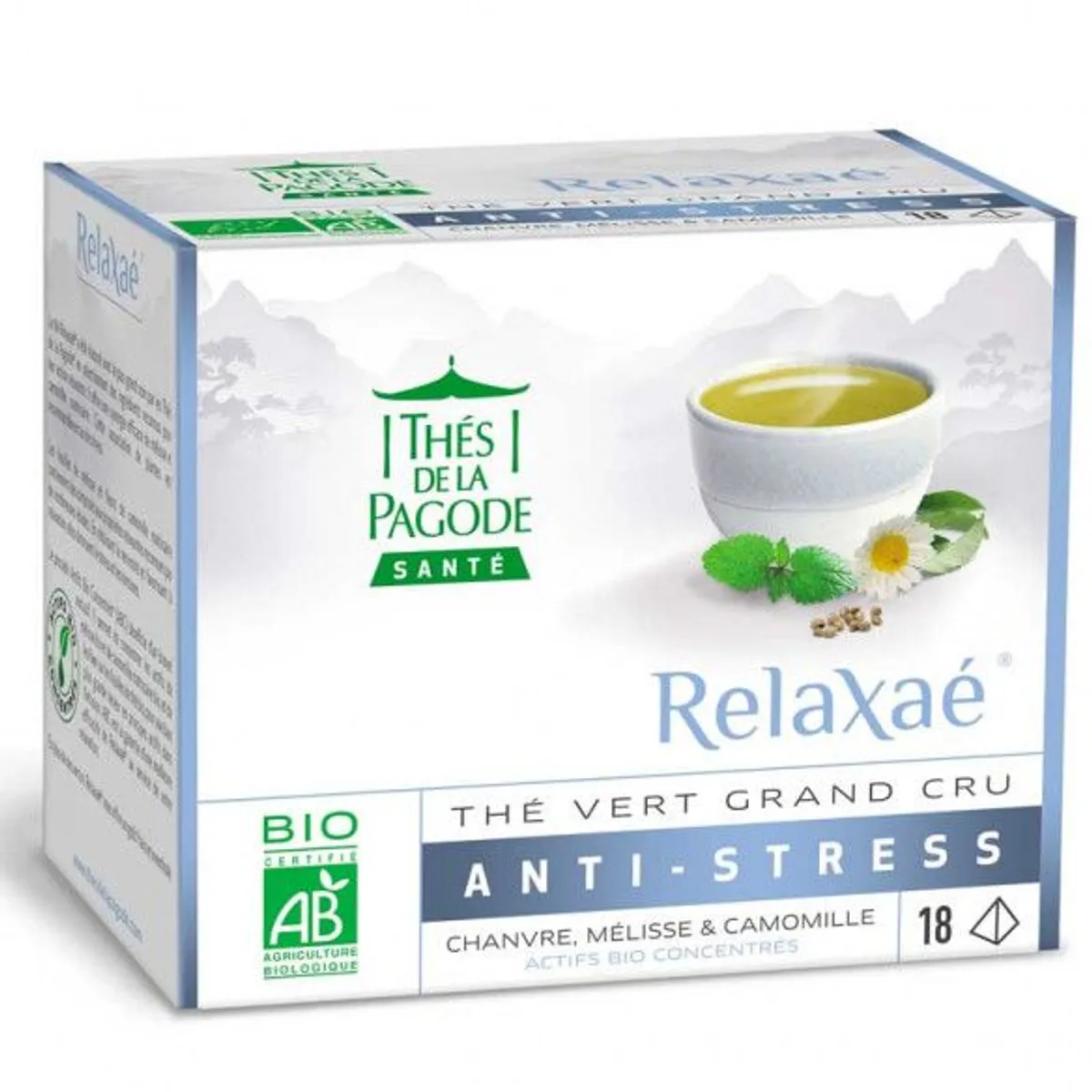 Thés De La Pagode Relaxaé Bio 18 Sachets