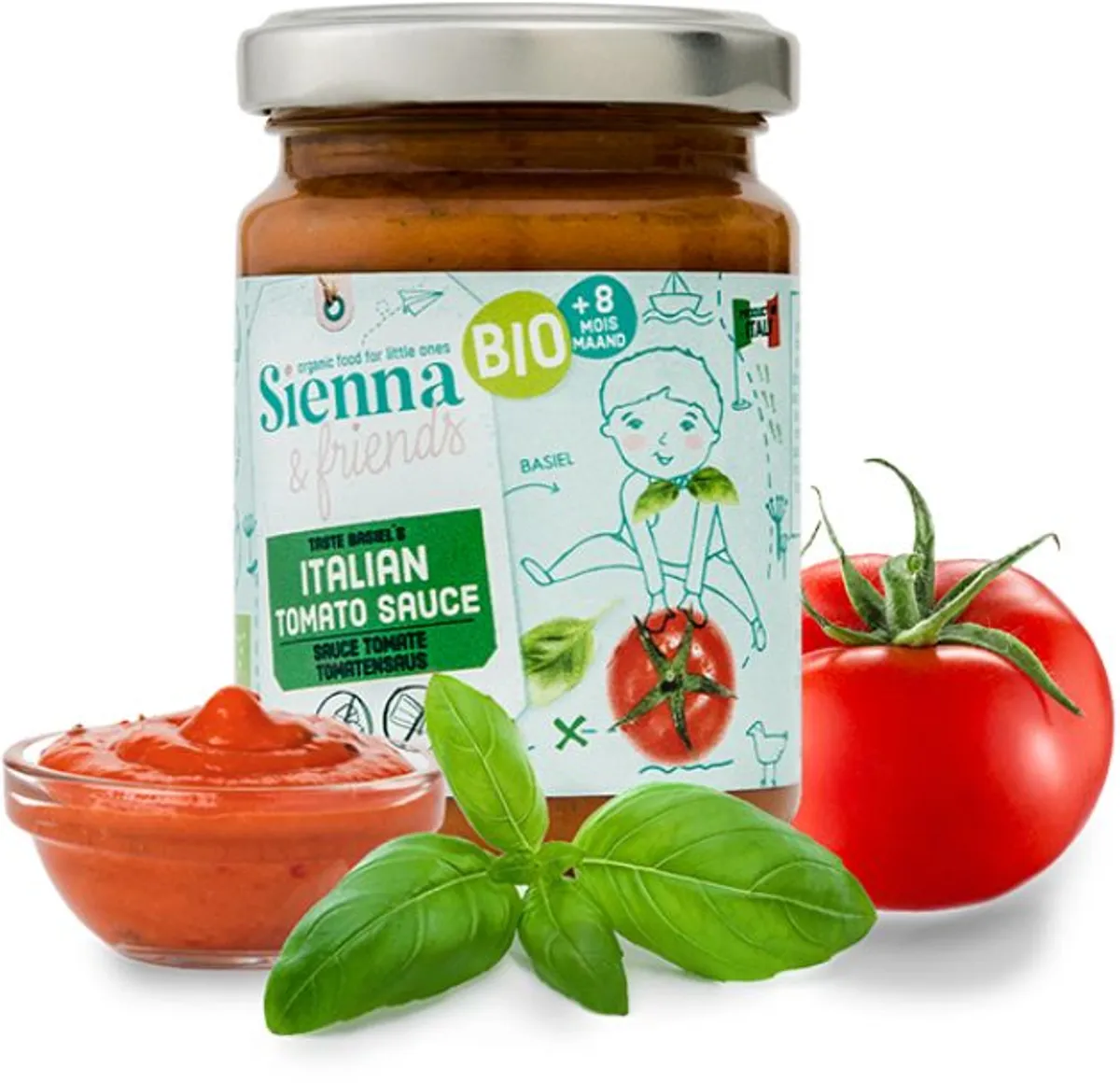 Sienna & Friends Italiaanse Tomatensaus +8 maanden 130 g