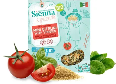 Sienna & Friends Mini Ditalini Aux Légumes +10 Mois 350g