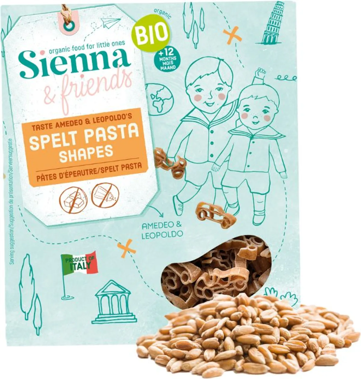 Sienna & Friends Pâtes à l'Epeautre +12 Mois 250g