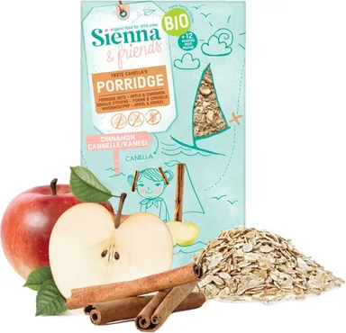 Sienna & Friends Pap Appel Kaneel Glutenvrij + 12 Maanden 200 g