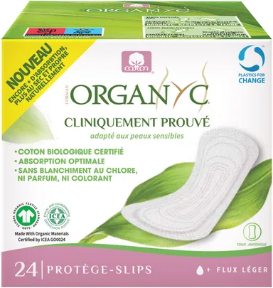Organyc Protège-Slips Flux Léger Pocket 24 Pièces