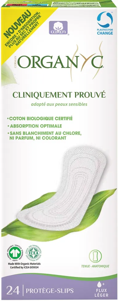 Organyc Protège-Slips Flux Très Léger 24 Pièces