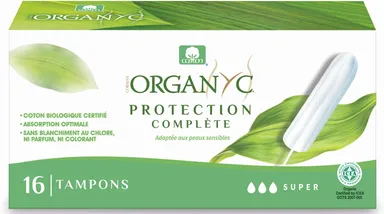 Organyc Tampons Flux Abondant Sans Applicateur 16 Tampons