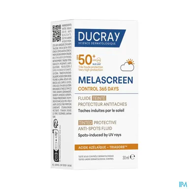 Ducray Melascreen Getinte Beschermende Fluid tegen vlekken SPF50+ 30 ml
