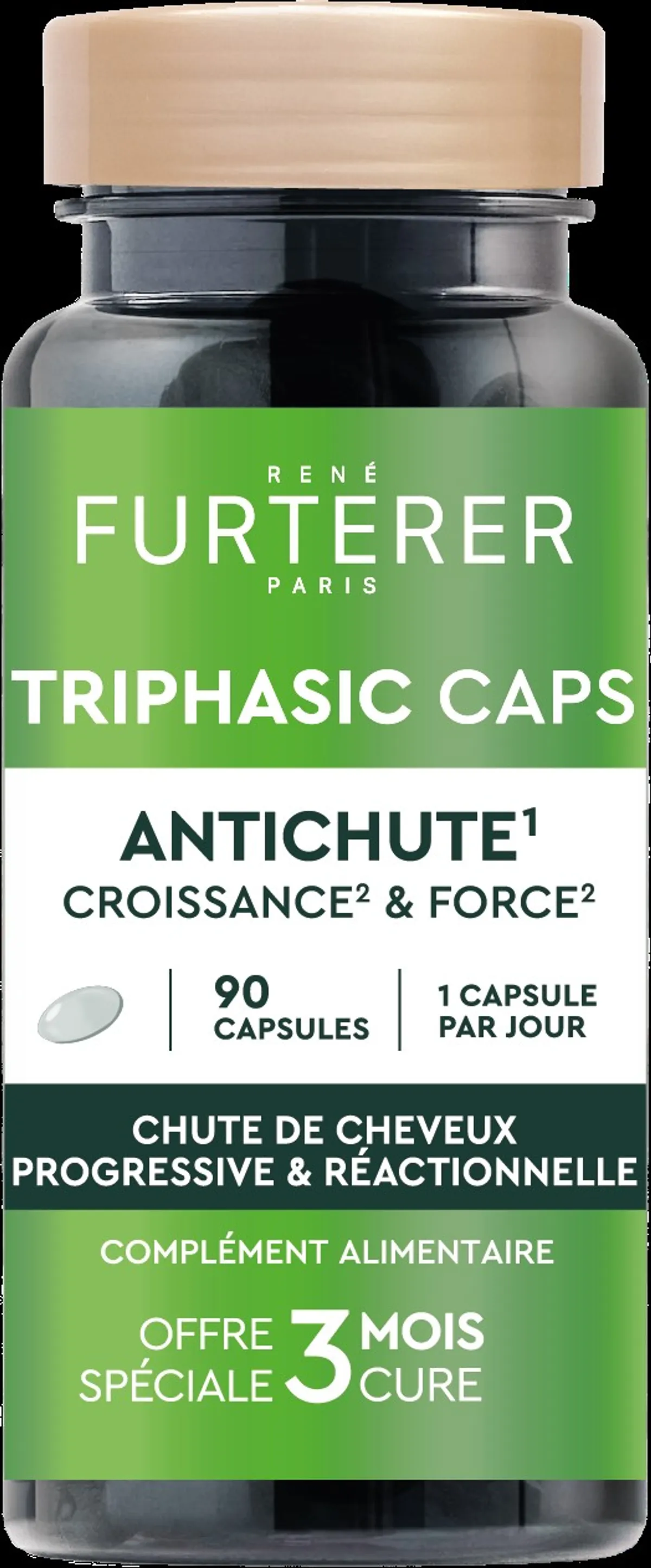 FURTERER TRIPHASIC CAPS TEGEN HAARUITVAL HAARGROEI EN STERKTE 90 CAPS