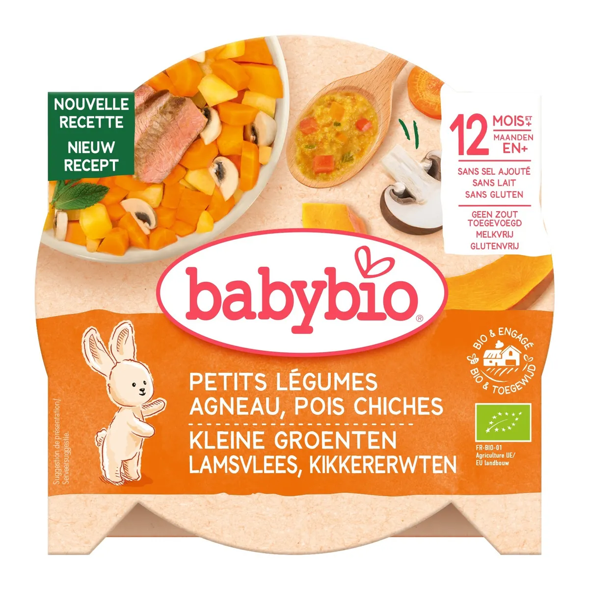 Babybio Assiette Légumes Agneau +12Mois 230g