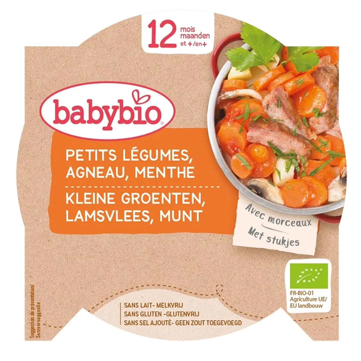 Babybio Maaltijd Groenten Lam +12 Maanden 230 g