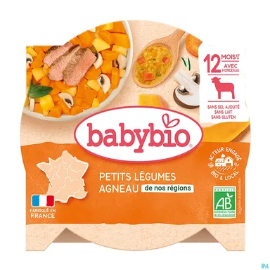 Babybio Maaltijd Groenten Lam +12 Maanden 230 g