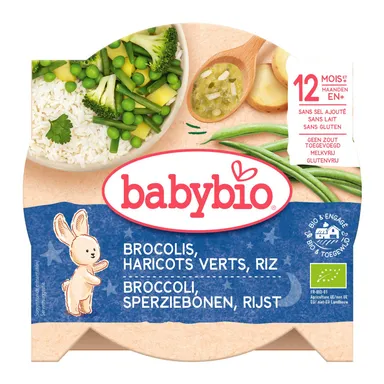 Babybio Avondmaaltijd Broccoli Bonen +12 Maanden 230 g