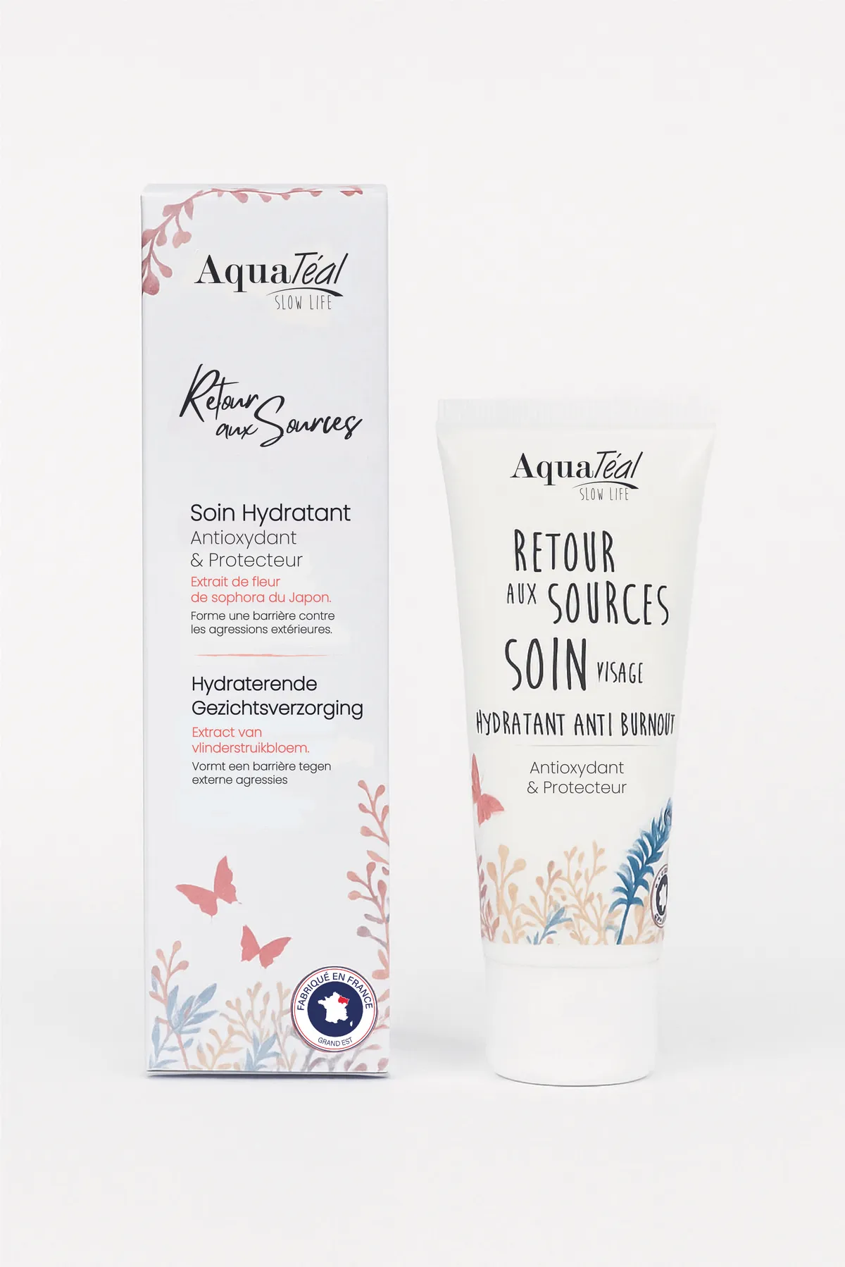 AquaTéal Retour Aux Sources Soin Visage Hydratant Anti-Burnout 50ml