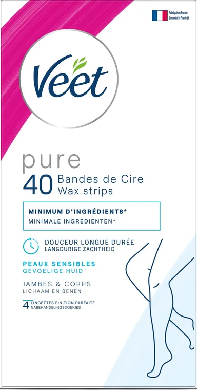 Veet Pure Koude Wasstrips Gevoelige Huid 40 Strips