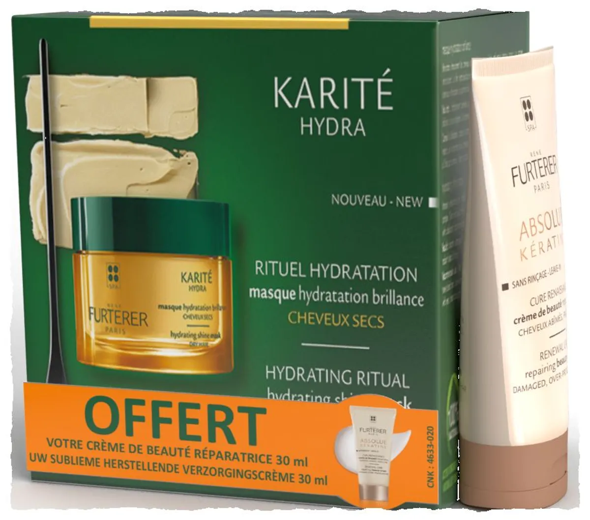 René Furterer Karité Hydra Mask 200 ml + Crème Absolue Kératine 30 ml