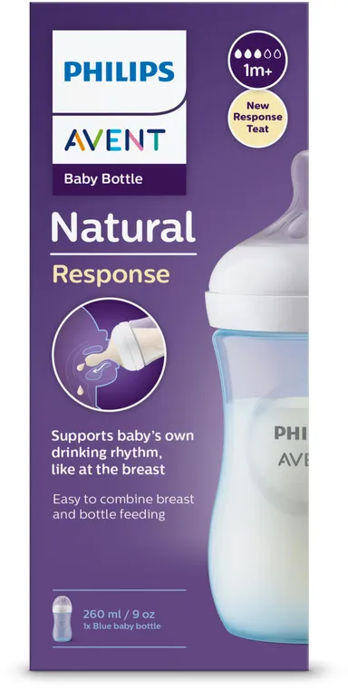 Philips Avent Biberon Natural Bleu 1M+ 260ml