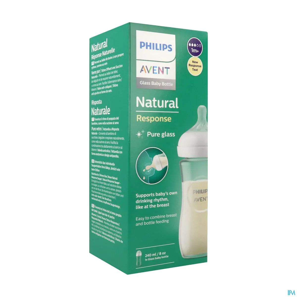 Philips Avent Biberon Natural Response +1m Verre 240ml
