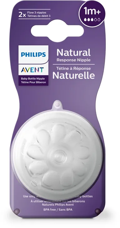 Philips Avent Tétine Naturelle Débit 3 +1m 2 Pièces
