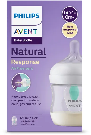 Philips Avent Biberon Natural Response AirFree Vent +0Mois 125ml