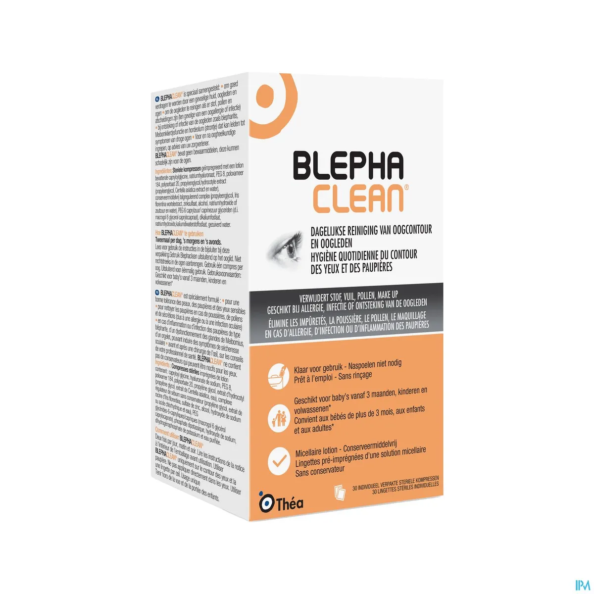 Blephaclean Steriel geïmpregneerd Oogkompres 30
