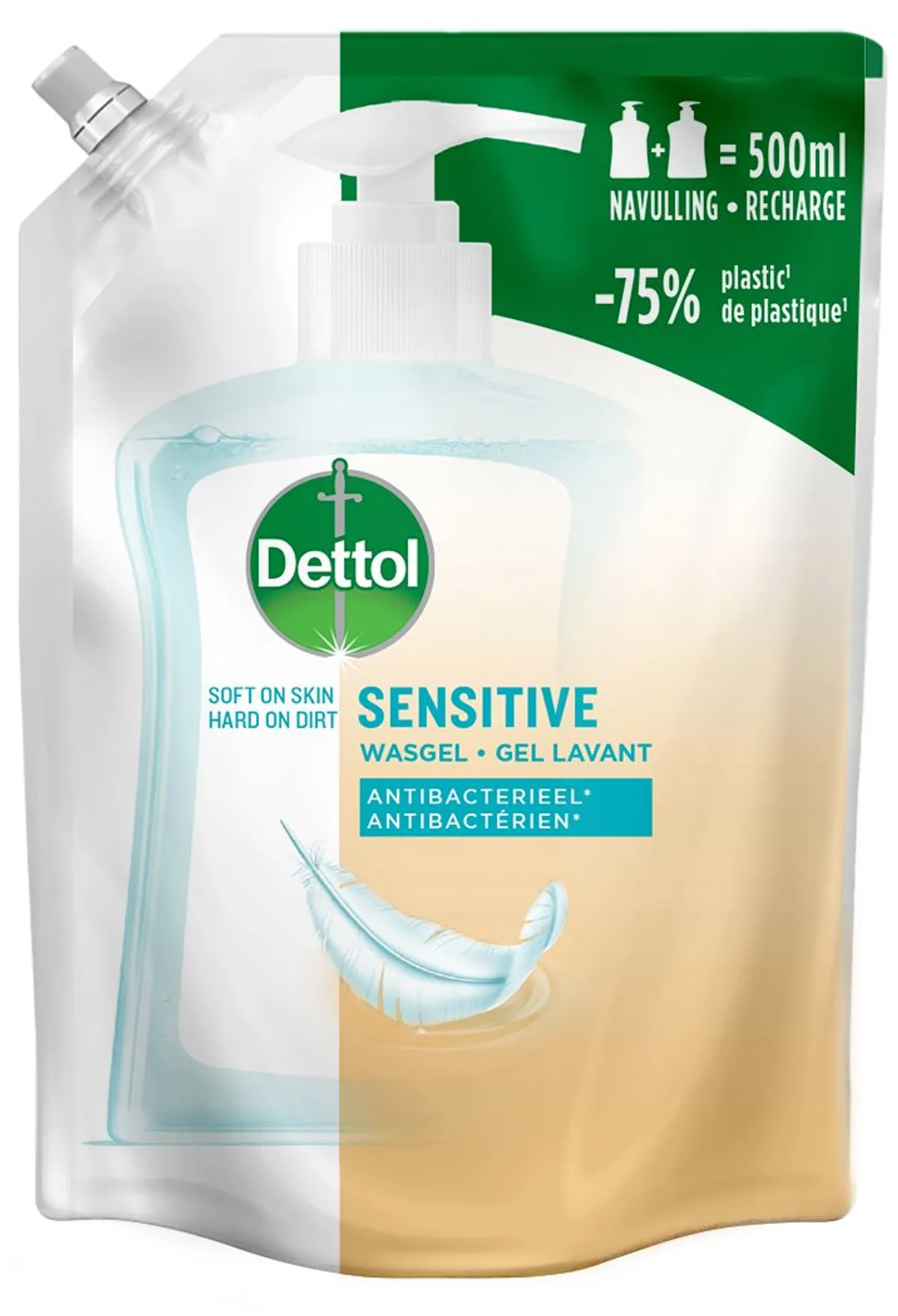 Dettol Sensitive Gel Lavant Recharge 500ml