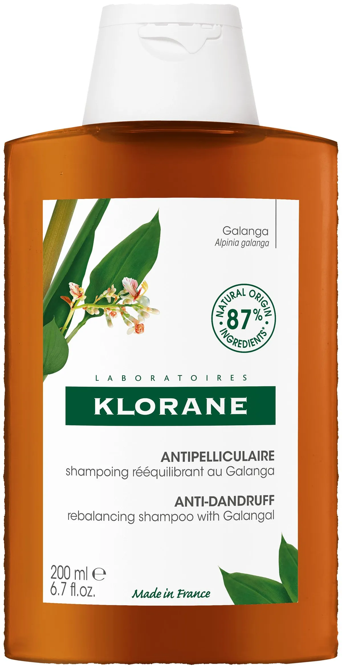 Klorane Balansherstellende Behandelende Antiroosshampoo Galanga 200 ml