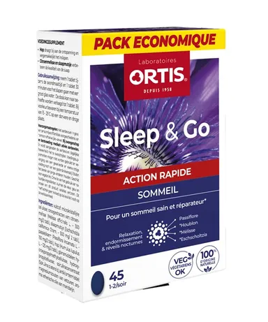 Ortis Sleep & Go Sommeil Action Rapide 45 Comprimés