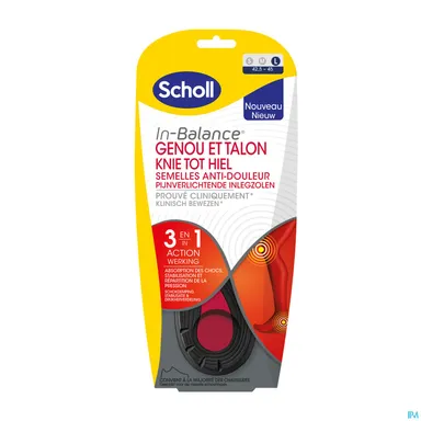 Scholl Semelles In-Blance Anti-Douleur Genou Talon L 1 Paire