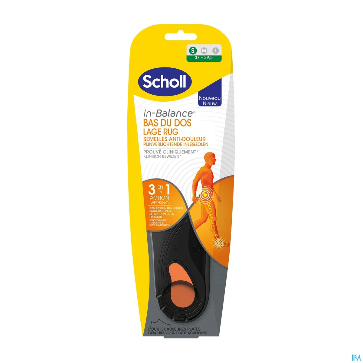 Scholl In-Balance Inlegzolen Tegen Pijn In Onderrug Small 1 Paar