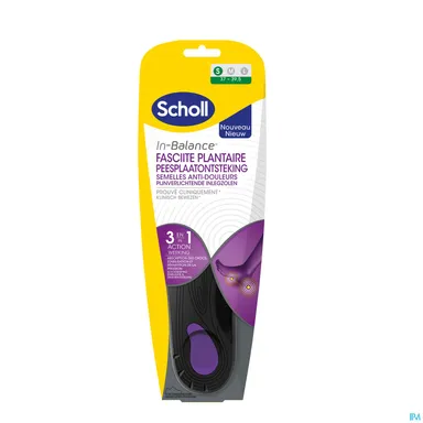 Scholl Semelles In-Balance Anti-Douleur Fasciite Plantaire Small 1 Paire