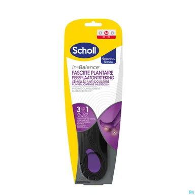 Scholl Semelles In-Balance Anti-Douleur Fasciite Plantaire Medium 1 Paire