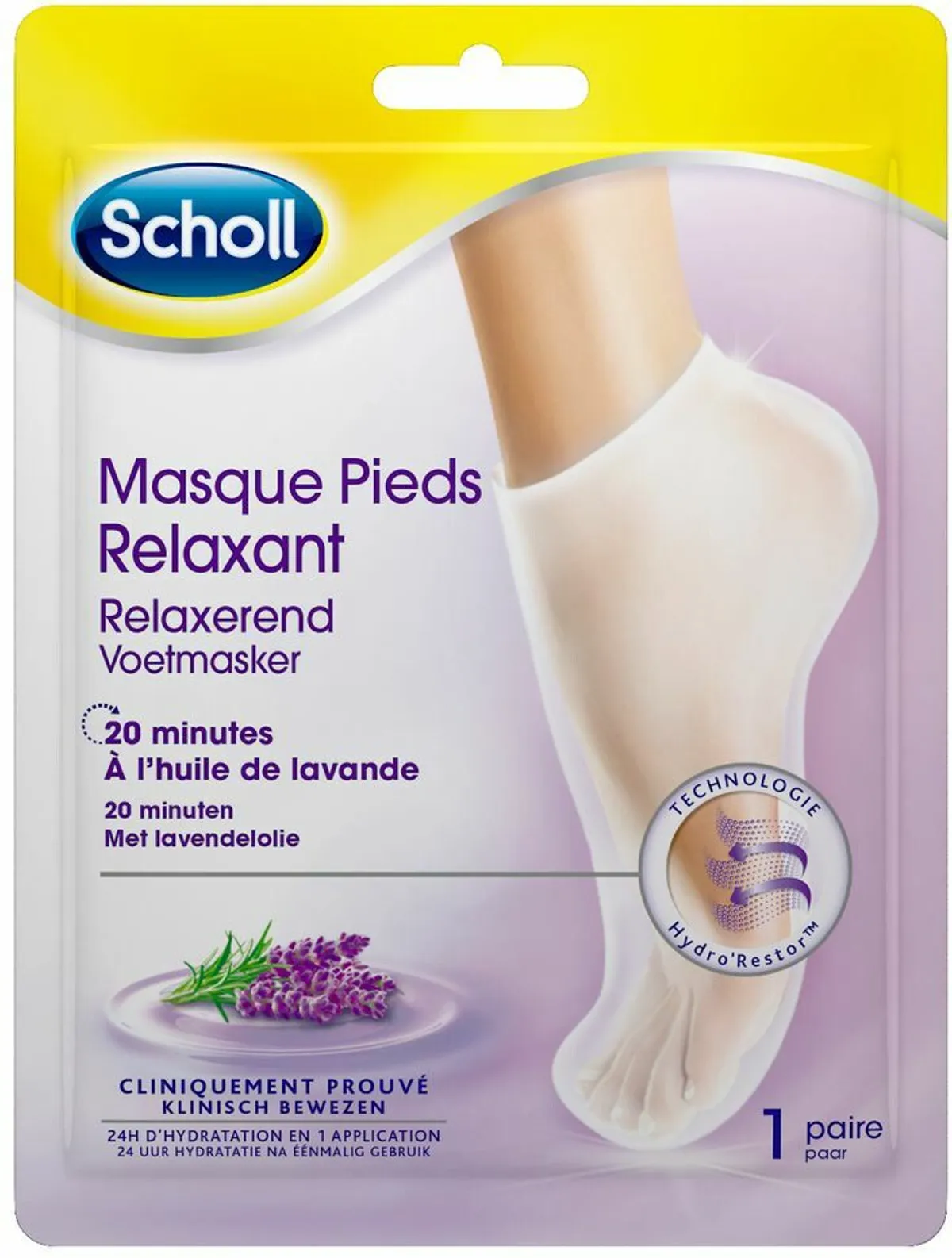 Scholl Voetmasker Lavendel 1 Paar