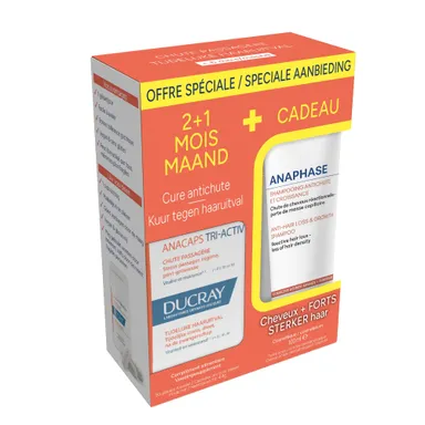 Ducray Anacaps Tri-activ 90 Capsules + Anaphase Shampooing 100ml