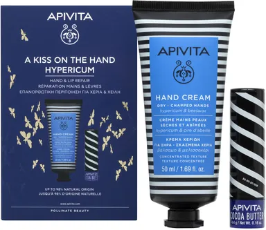 Apivita Coffret A Kiss On The Hand HypericumMains 2 Produits