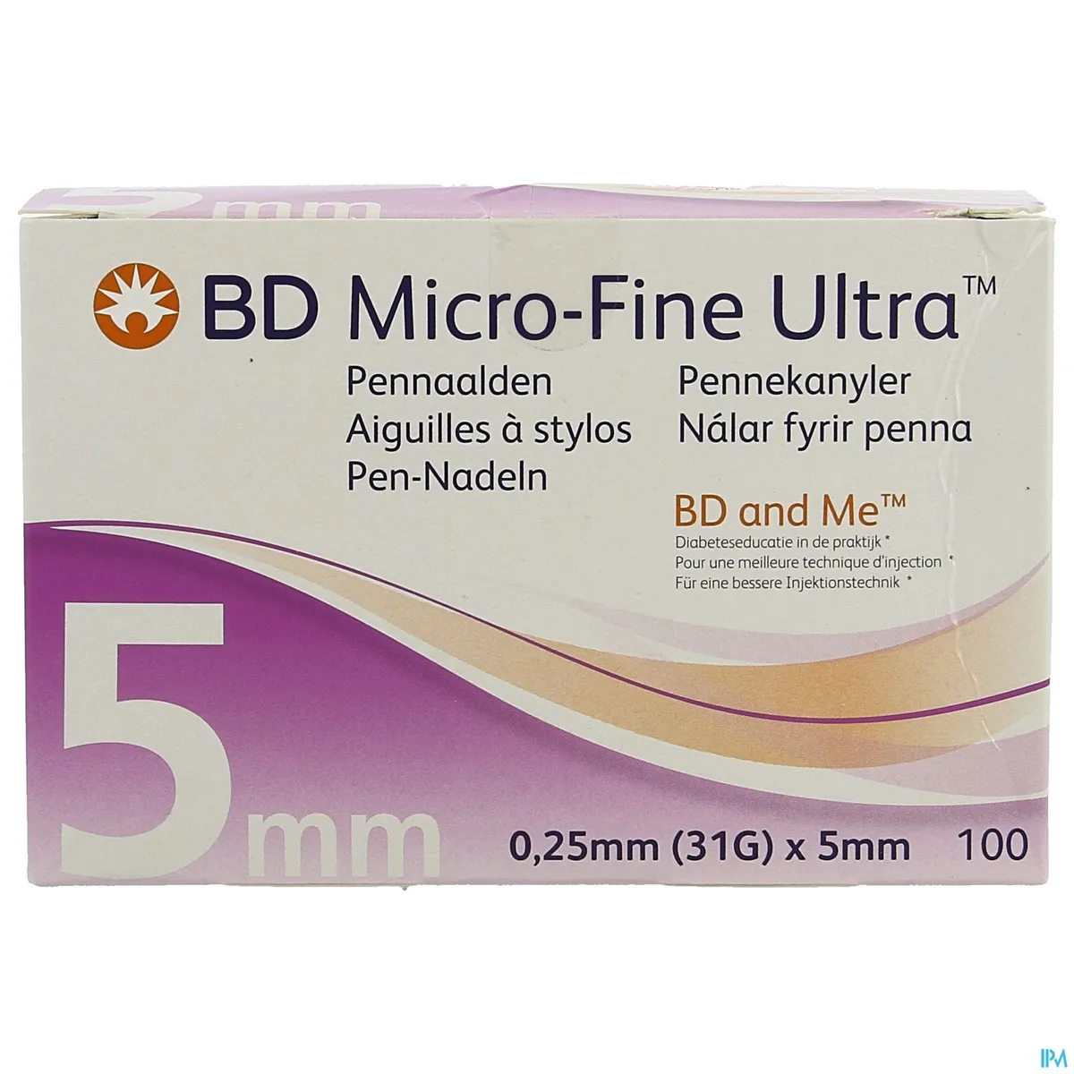 BD Micro-Fine Ultra Aiguilles à Stylos 0,25mmx5mm 100 Pièces
