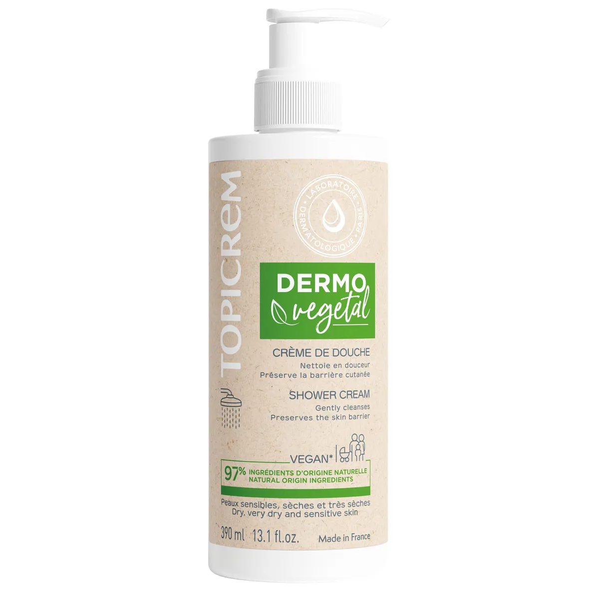 Topicrem Dermovegetal Crème de Douche 390ml