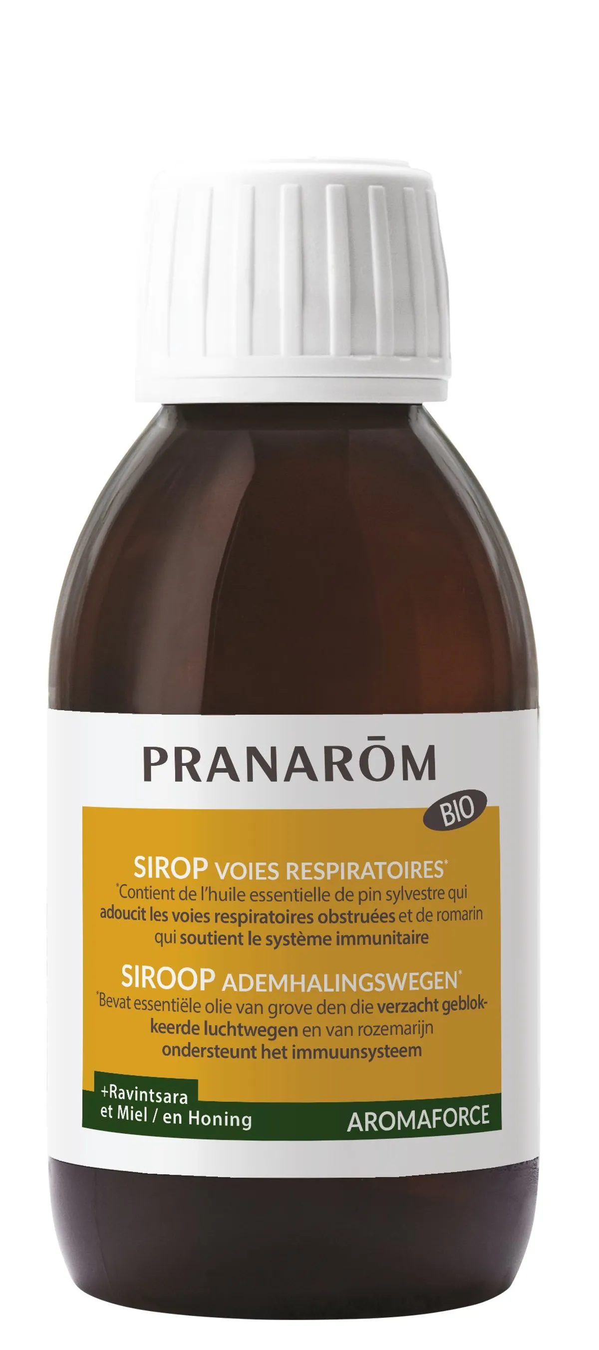 Pranarôm Aromaforce Siroop Luchtwegen Honing Ravintsara Bio 150 ml