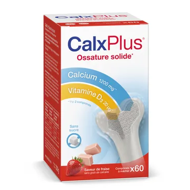 CalxPlus Fraise 60 Comprimés