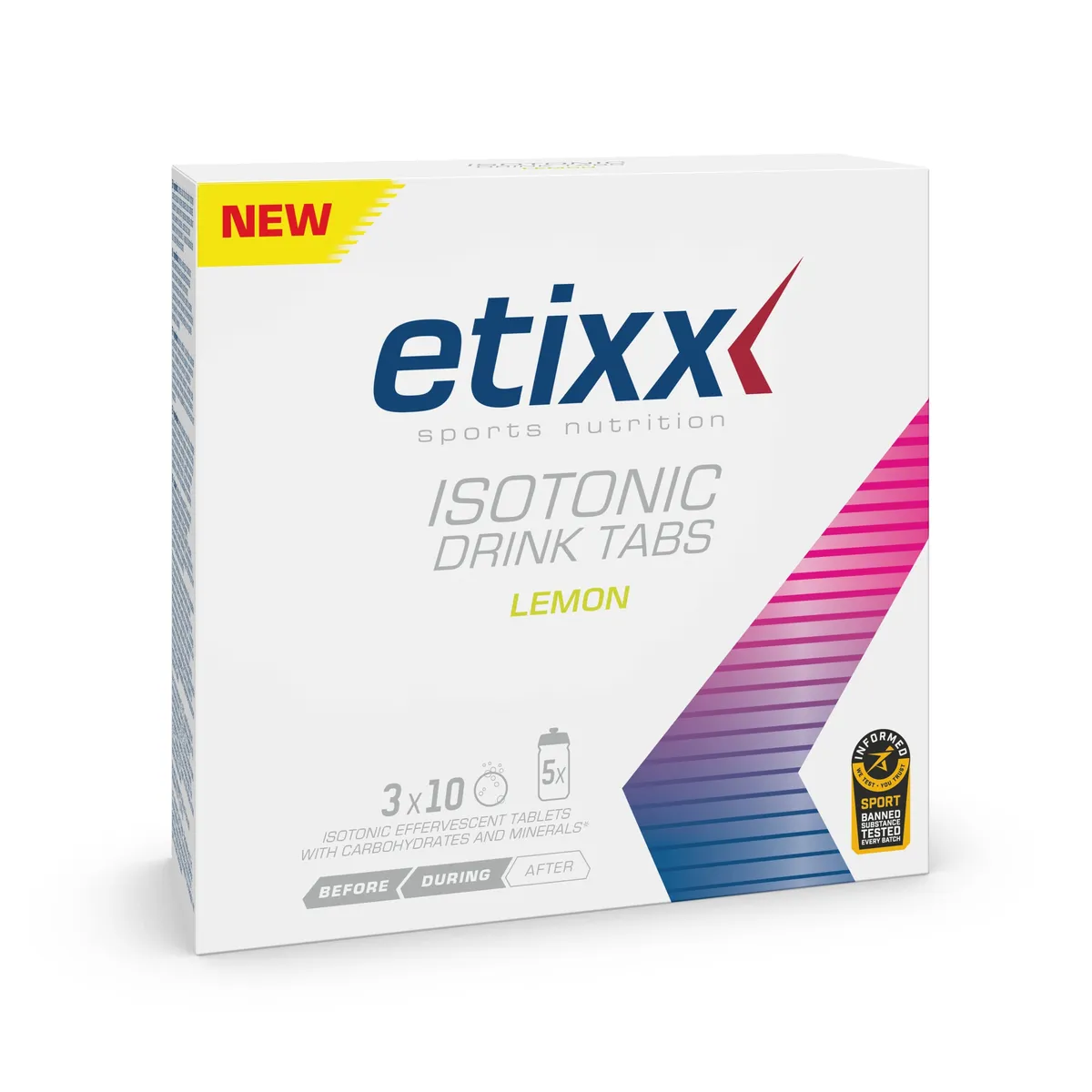 Etixx Isotonic Drink Tabs Lemon 3x10 Comprimés Effervescents